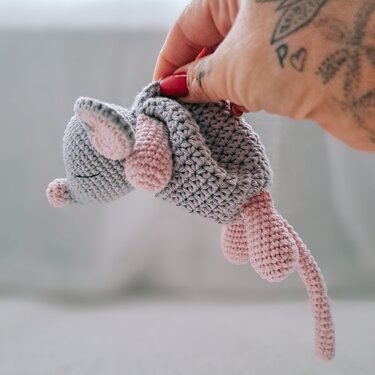 Häkelanleitung für Maus als Schnuffeltuch, Schmusetuch häkeln, Maus häkeln - Bild 7