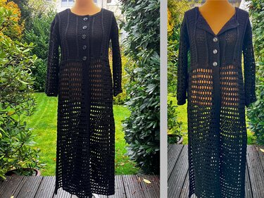 Longcardigan „Gothik-mode“ - Häkelanleitung