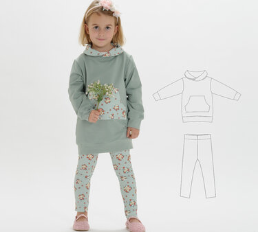 Schnittmuster Outfit-Set ARWEN & ENNA – Tunika & Leggings PDF-Anleitung - Nähen