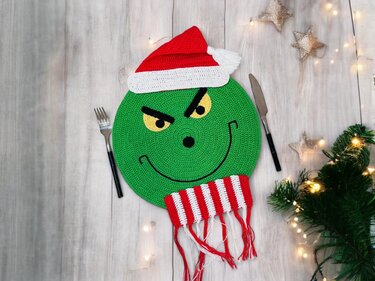 Häkelanleitung Weihnachtsd-Platzdeckchen für weihnachtliche Tischdekoration