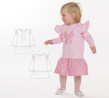 Schnittmuster Baby-Sweatshirt SOPHIE – 2-in-1 Nähanleitung Gr. 50/56–98/104