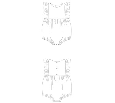 sewing pattern baby bloomer romper CHIARA photo tutorial 0m/1m–18m/2y