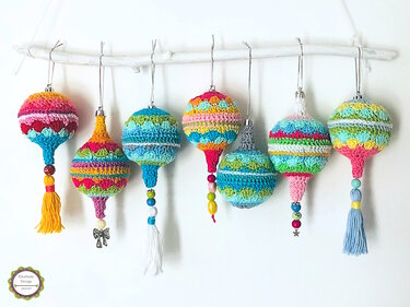 Häkelanleitung Christbaumkugeln "My Boho Christmas", 3 Modelle, PDF