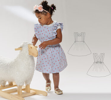 Sewing pattern pinafore dress LIVIA photo tutorial 6m/9m–6y/7y