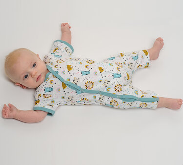 Schnittmuster Baby-Strampler LEON – Anleitung Datei Gr. 50/56–98/104 - Nähen