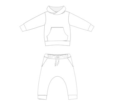 hoodie+pants FLY+DADO pattern 12m/18m 2y/3y 4y/5y 6y/7y 8y/9y 10y/11y - Sewing