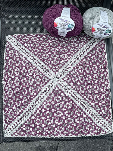 Jahresdecke 2025 Patchwork-Norway-Decke, gestrickt - Bild 10