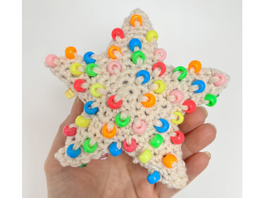 Beaded Crochet Fidget Pattern, Star crochet pattern, Fidget Toy, No Sew