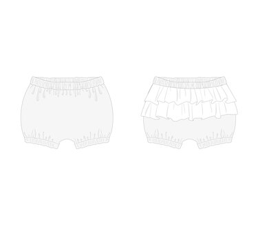 sewing pattern baby bloomers EMI tutorial 0m/1m 3m/6m 9m/12m 18m/2y 3y/4y