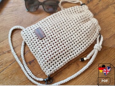 T19 Crochet pattern for crossbody mesh bag