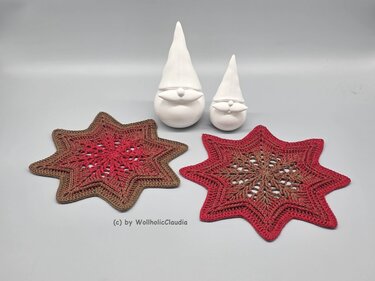 Häkelanleitung Tischdecke- Mandala - Decke "Abendstern - Häkeln