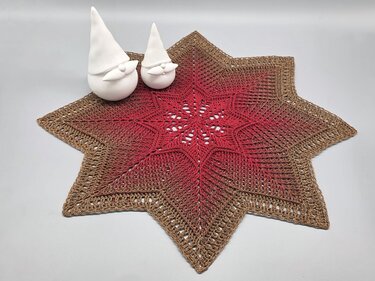 Häkelanleitung Tischdecke- Mandala - Decke "Abendstern
