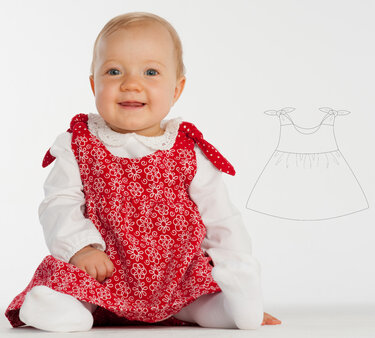 Schnittmuster Babykleid Hängerchen LIPSIA & CLARA Anleitung 62/68–98/104 - Nähen