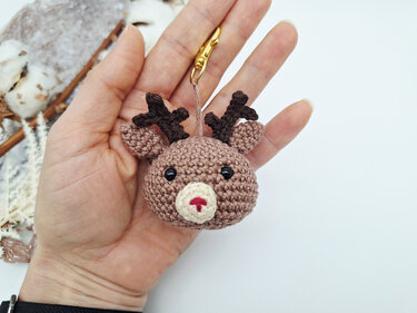 Rentier Schlüsselanhänger - Häkelanleitung, deutsch