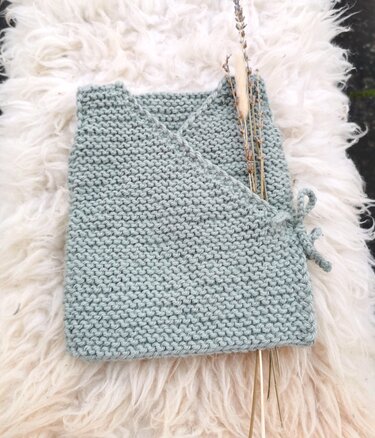 Baby Wickelweste Strickanleitung Babyweste 0-36 Monate