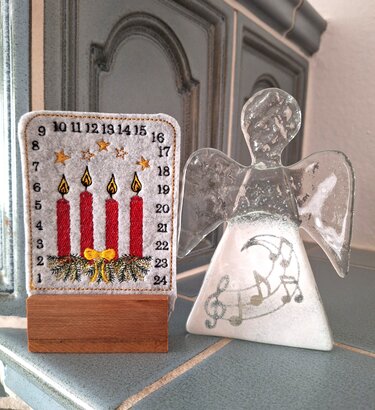 Stickdatei ITH Tischadventskalender Kerzen ab 10x10cm Adventskalender - Sticken