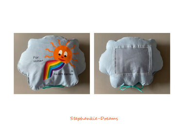 Erinnerungskissen Herz, Wolke und Stern - Nähen