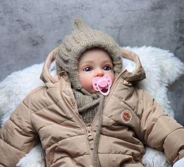 Balaclava Mütze/ Schalmütze in ”Alpaca” Querrippen und Längsrippen No 009 - Stricken