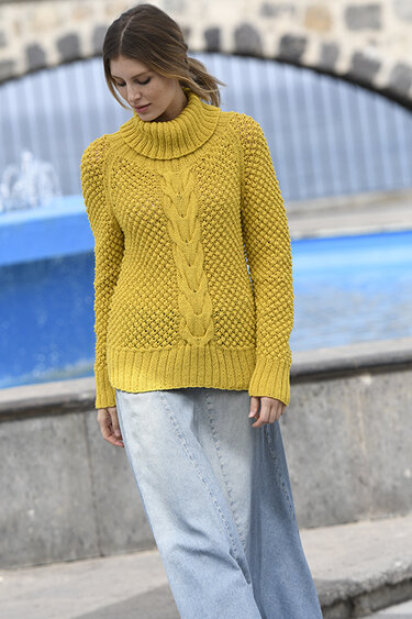 Strickanleitung Pullover mit Mittelzopf (9601287_33) - Stricken