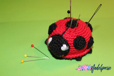 FELIX, the ladybug, pattern amigurumi pincushion - Crochet
