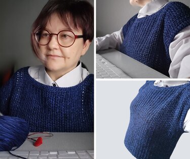 „Tunisian Crochet Vest in the Saloniki Stitch – Perfect for the Office“