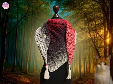 Seelenpfote-Häkelanleitung für ein Dreieckstuch