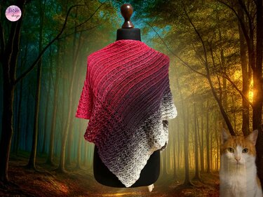 Seelenpfote-Häkelanleitung für ein Dreieckstuch