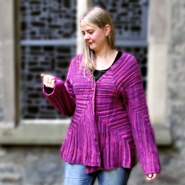 Sustrum, modular patchwork knitting, jacket and tunic, sizes S to 4 XL - Image 7