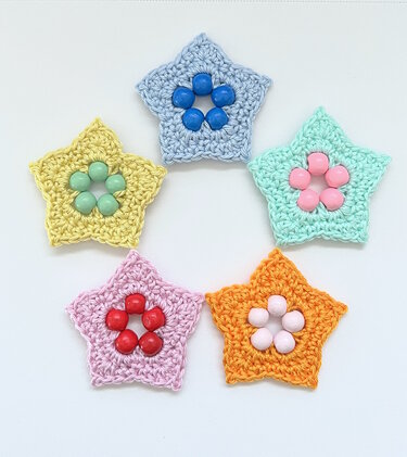 Beaded Stars Crochet Pattern – Star with beads, Christmas Ornaments