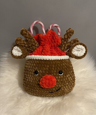 Rentier-Säckchen zum Befüllen - Häkeln