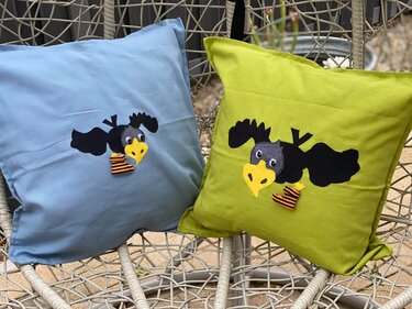 Vorlage Applikation Rabe Korbi - Nähen