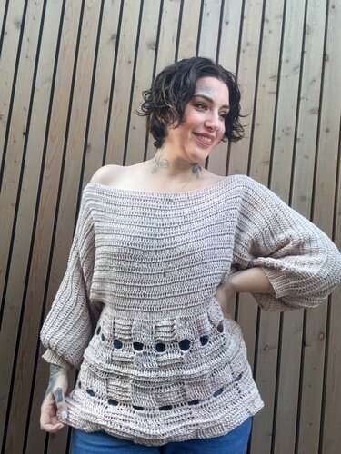 Häkelanleitung 1-BOBBEL-PULLI "VINTAGE XMAS" - Bild 8