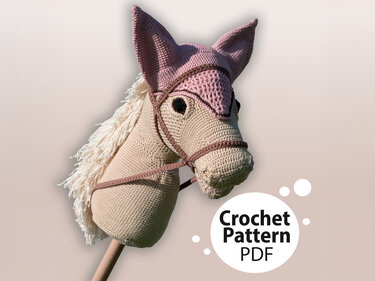 Häkelanleitung Fliegenhaube fürs Hobby Horse, Pferdehaube, DIY Ohrenklappe