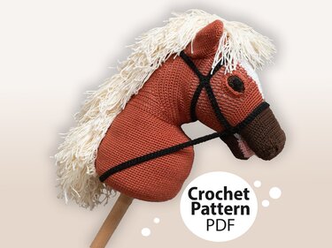 Hobby Horse Crochet Pattern, Hobby Horse with Blaze, DIY Crochet Pony