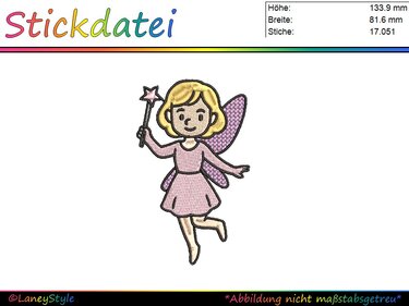 Stickdatei - Stickdesign "Sternenfee" - Sticken