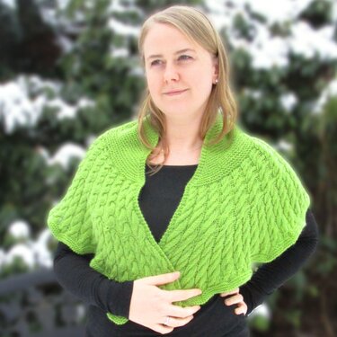 Lebenswege Hug, crescent shawl, cable knitting pattern - Image 5