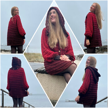 1-Bobbel-Weihnachtsjacke mit Kapuze „Christmas Chocolate“ - Häkeln