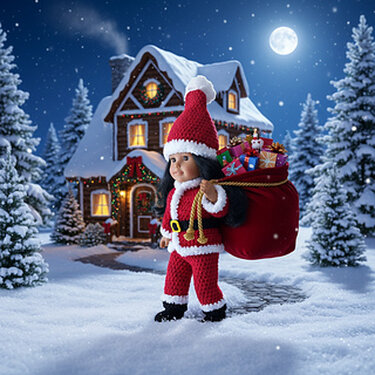 Crochet pattern - Santa Suit for 18" doll