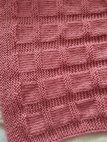 Babydecke gestrickt (rechts/links Muster)
