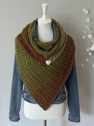 Häkelanleitung symmetrisches und asymmetrisches Tuch Kowi