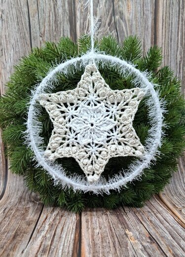 Häkelanleitung 3D-Stern , Fensterschmuck, Dekoration, Mandala - Bild 2