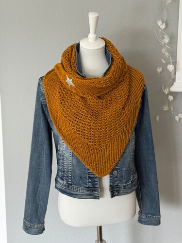 Häkelanleitung flaches symmetrisches, asymmetrisches Tuch Bena