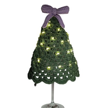 Weihnachtsbaum Glasüberzug - Häkeln