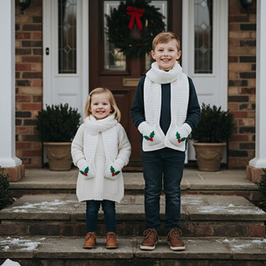 Children's Winter Scarf Set Pattern - Crochet