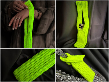 Crochet pattern phone case pocket neon stretch holder PDF video tutorial