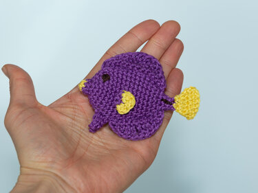 Crochet Pattern of Blub the Purple Tang