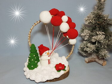 Häkelanleitung Adventsdeko Schneemann