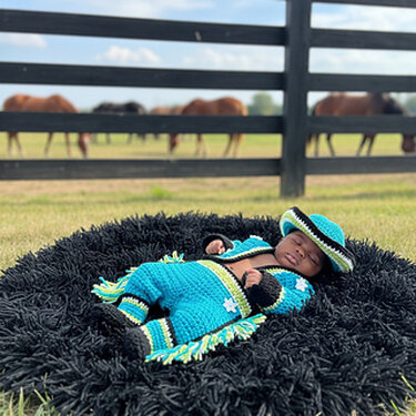 Crochet Pattern Baby Western Clothes for boys