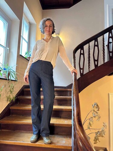 Schnittmuster High Waist Bootcut Jeans "Der blaue Pfad" Damen Gr. 16 - 31 - Nähen
