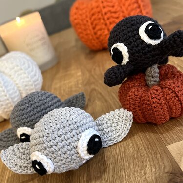 Häkelanleitung 3Muster Spinne Fledermaus Geistergirlande Halloween cozyhook